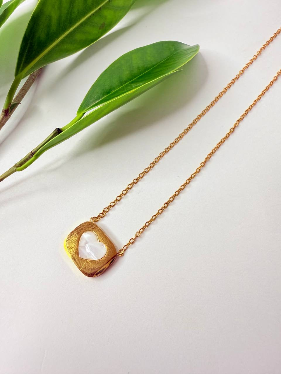 Hollow Golden Heart Necklace 💛✨